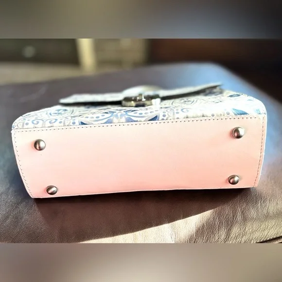 PATRICIA NASH 🦋 Chauny Leather Satchel white Italian Folklore collection. NWT - Picture 7 of 16